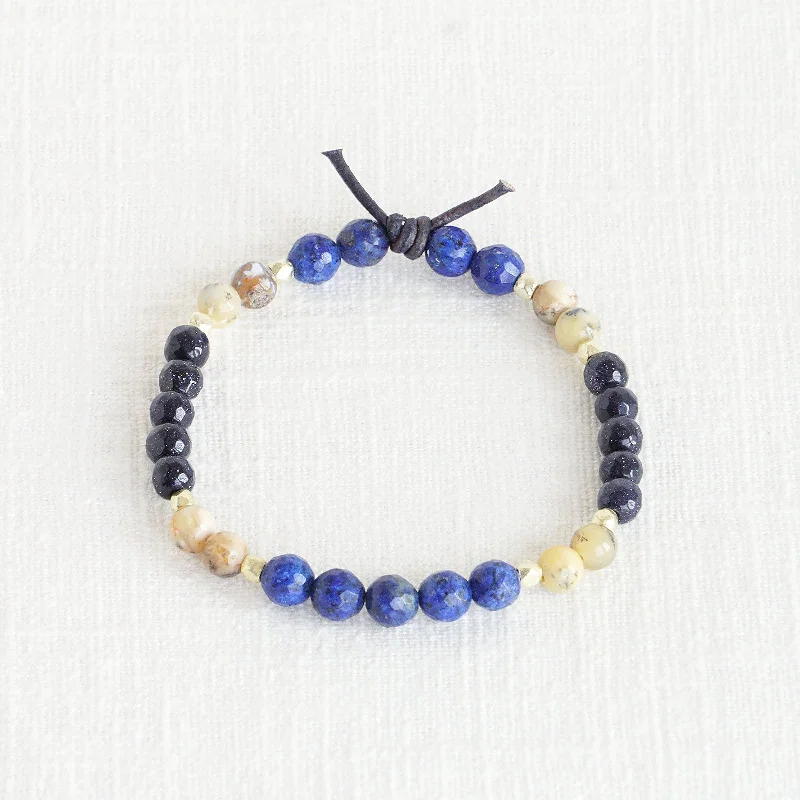 opal bracelets for women -Military Family Mini Bracelet - Blue | Military Tribute Bracelet