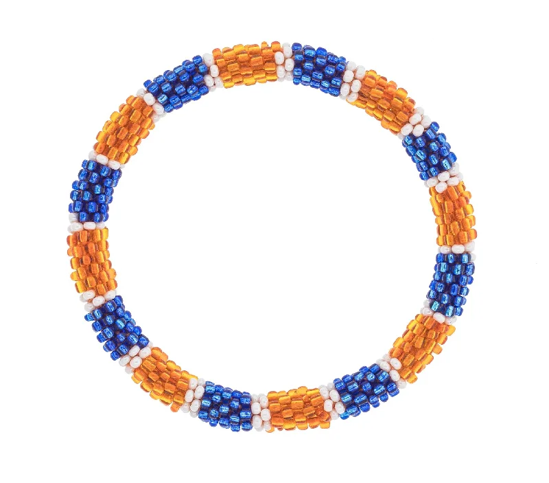 fashion bracelets for women -Game Day Roll-On® Bracelet <br> Blue & Orange