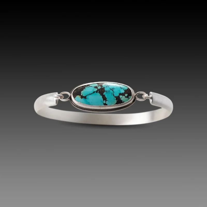 celestial bracelets for women -Turquoise Tension Cuff Bracelet