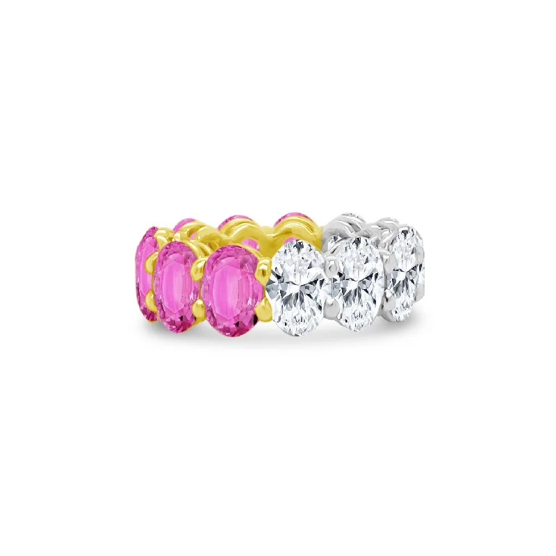 adjustable rings for women -Diamond & Gemstone Oval Band