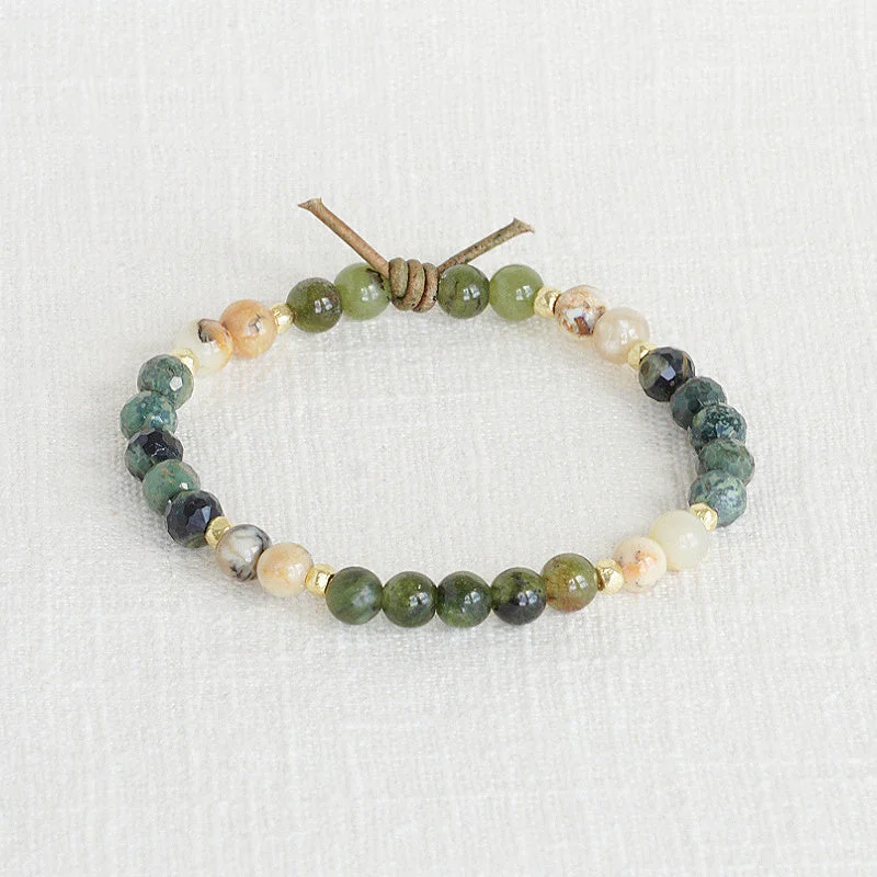 dainty bracelets for women -Military Family Mini Bracelet - Green | Military Tribute Bracelet