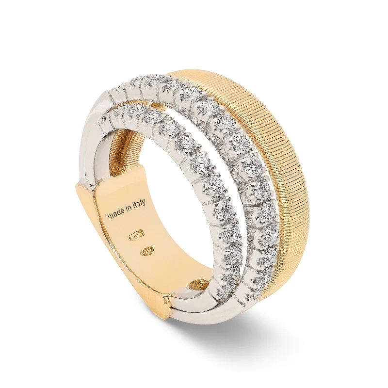 infinity rings for women -Masai 4-Strand Coil Ring with Diamonds