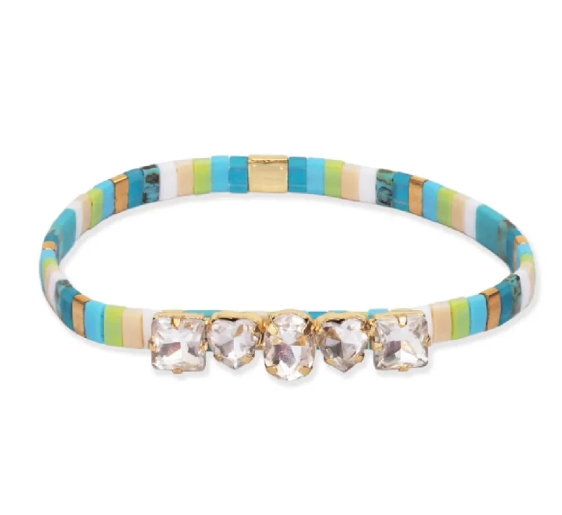 cuff bracelets for women -Mosaic Sparkle Tila Bracelet