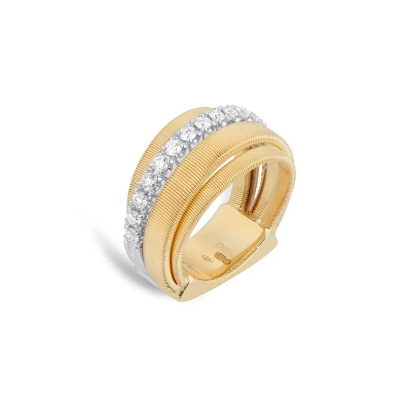 high fashion rings for women -18k Yellow Gold Masai Collection Diamond Ring