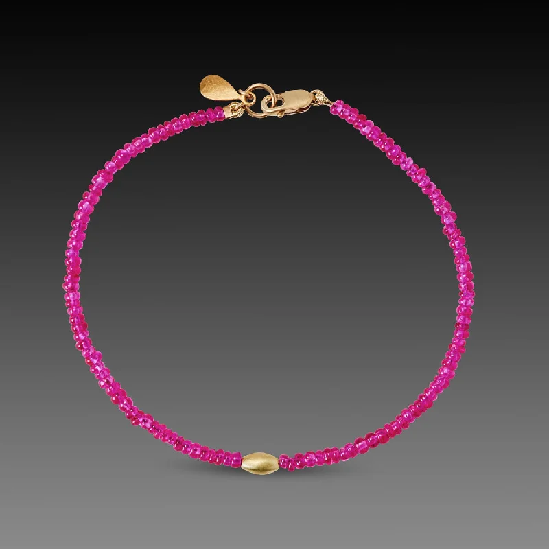 best fashion bracelets for women -Ruby and Gold Bracelet