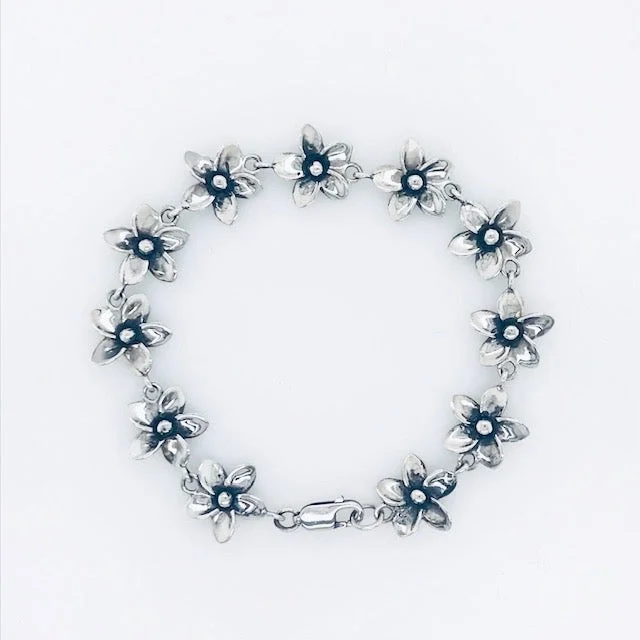 celestial bracelets for women -Plumeria Flower Bracelet