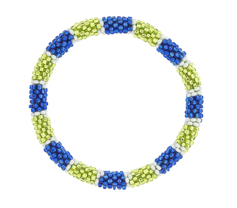 stacking bracelets for women -Game Day Roll-On® Bracelet <br> Blue & Green