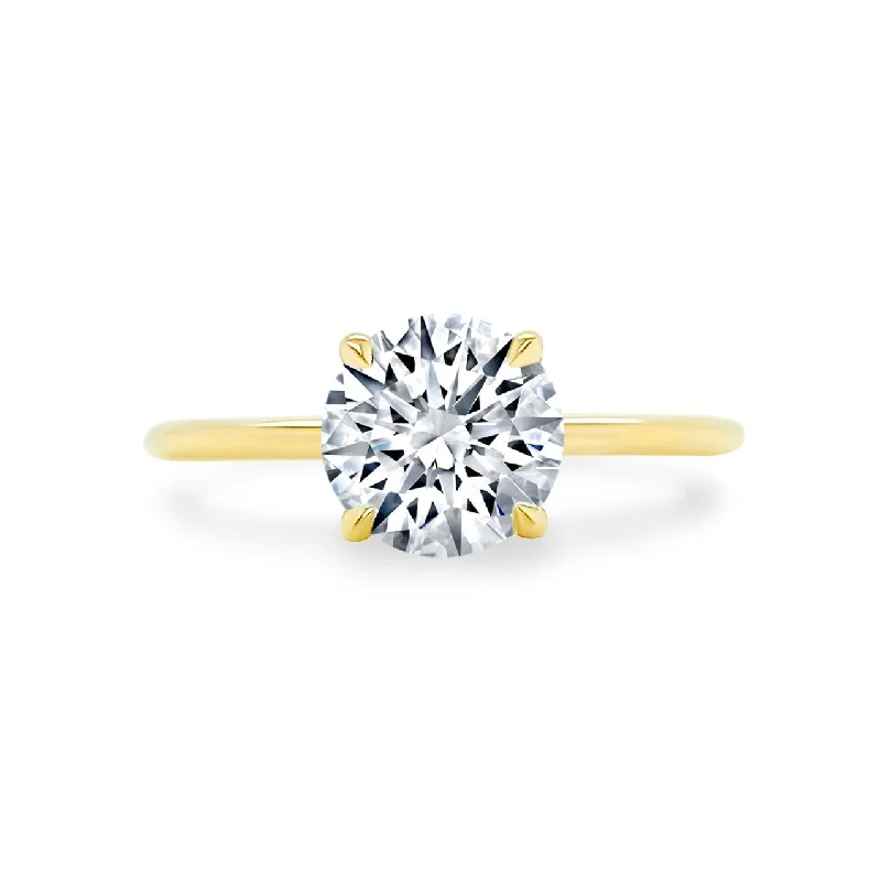 cubic zirconia rings for women -Round Solitaire