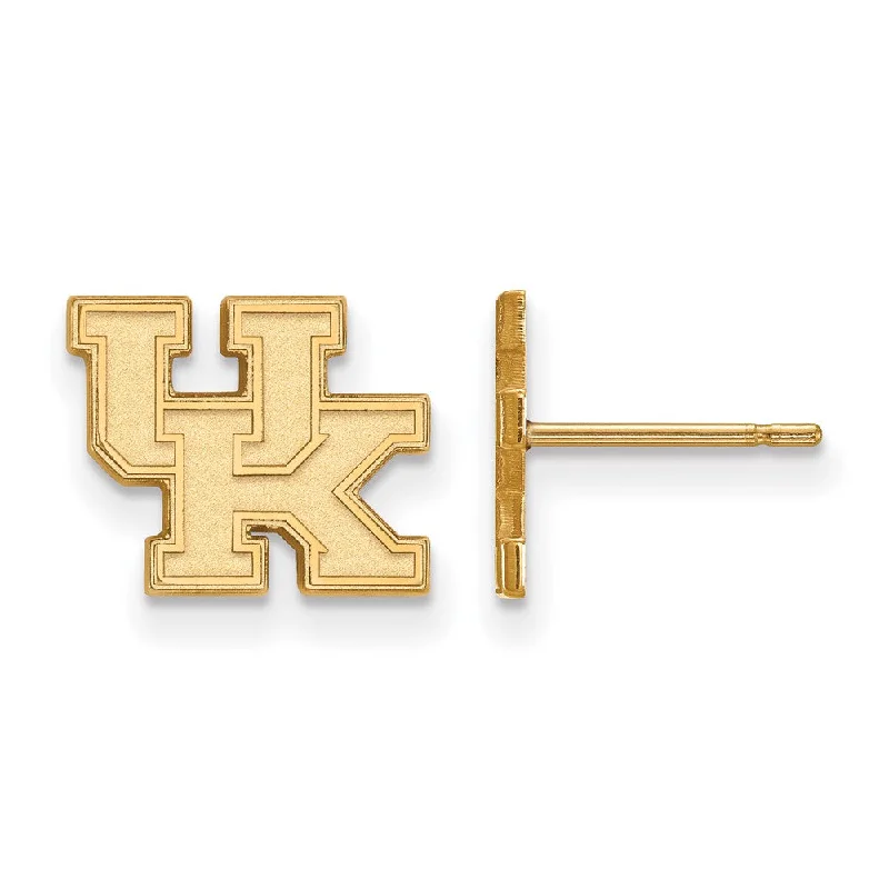 celestial earrings for women -10k Yellow Gold University of Kentucky XS (Tiny) 'UK' Post Earrings