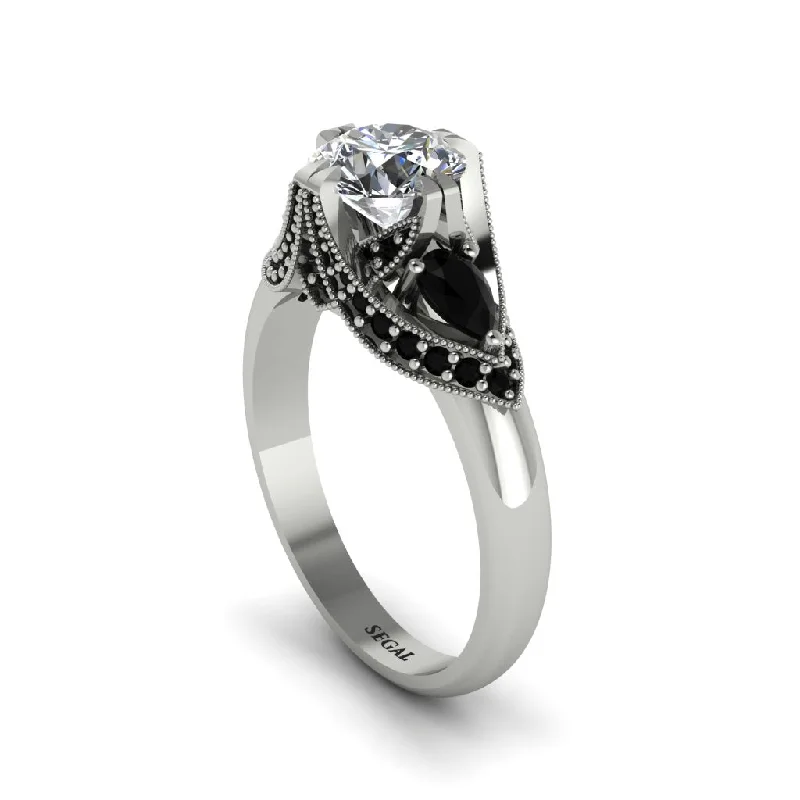 Diamond Vintage Round Cut Engagement Ring - Kali No. 33