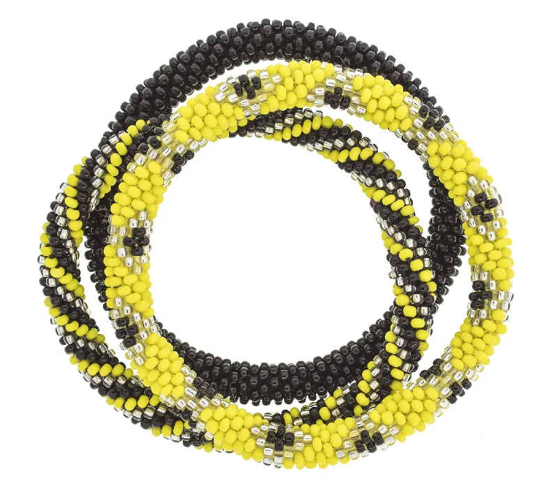 trendy bracelets for women -Game Day Roll-On® Bracelets <br> Black & Yellow