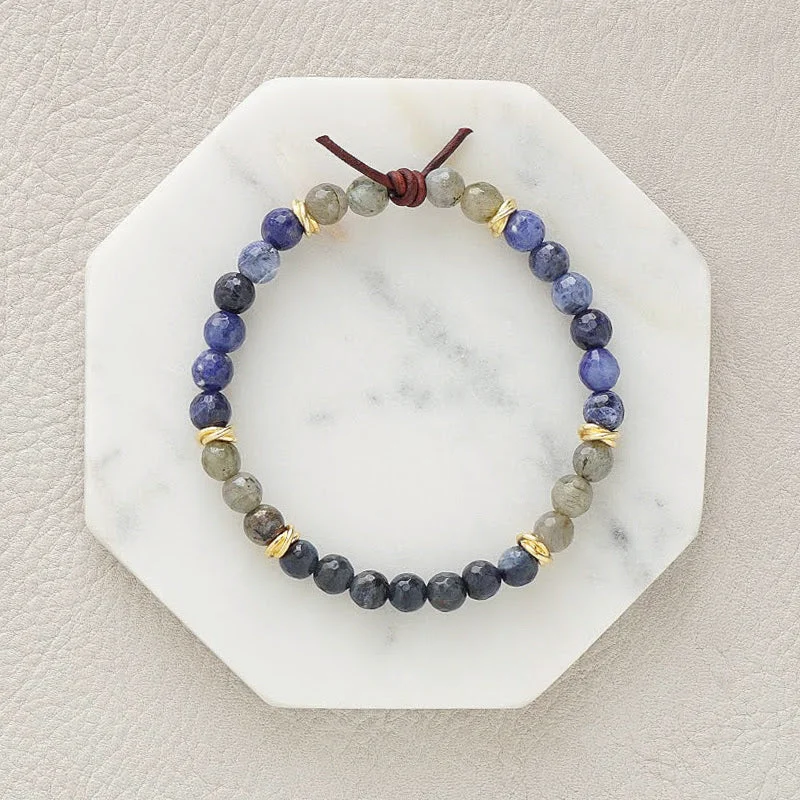 multi-stone bracelets for women -Milspo Pride Mini Bracelet - Navy | Military Spouse Bracelet