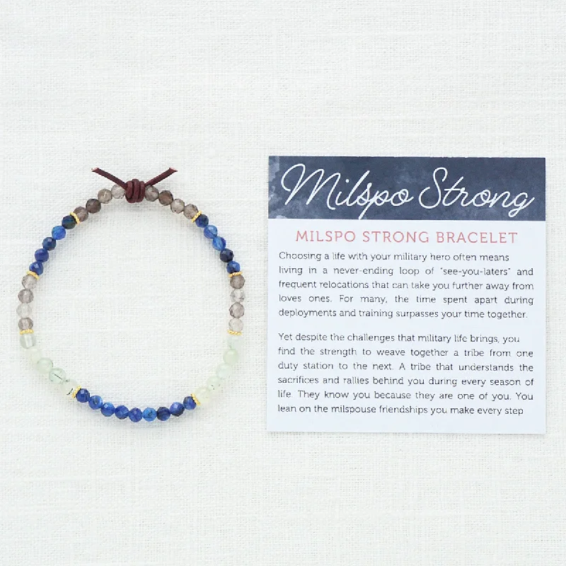 high-end bracelets for women -Milspo Strong Bracelet | Military Spouse Bracelet