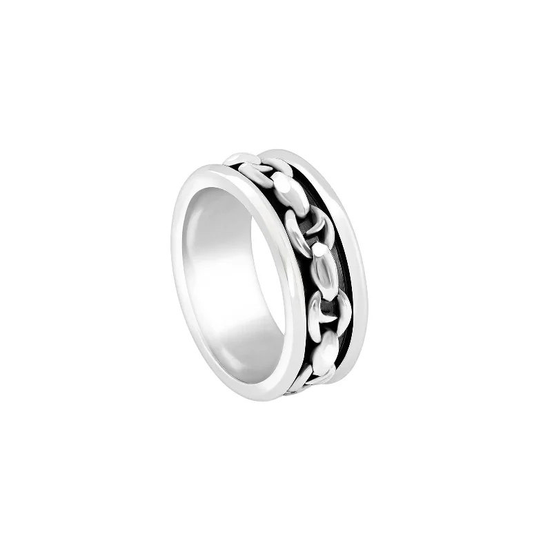 minimalist rings for women -Classic Link Spinning Band