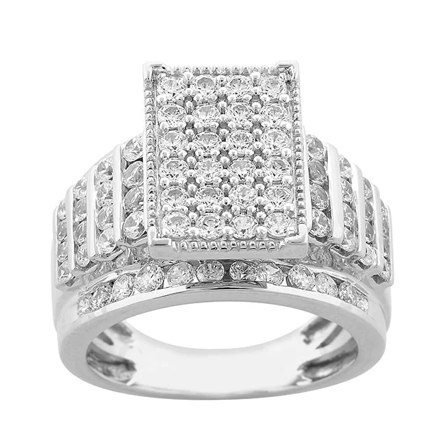 Red Hot Deal  2 CTW Diamond Engagement Ring in 10KT White Gold