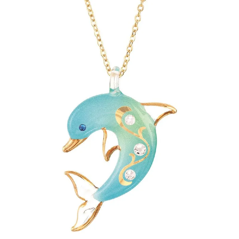 butterfly necklaces for women -Turquoise Dolphin Necklace