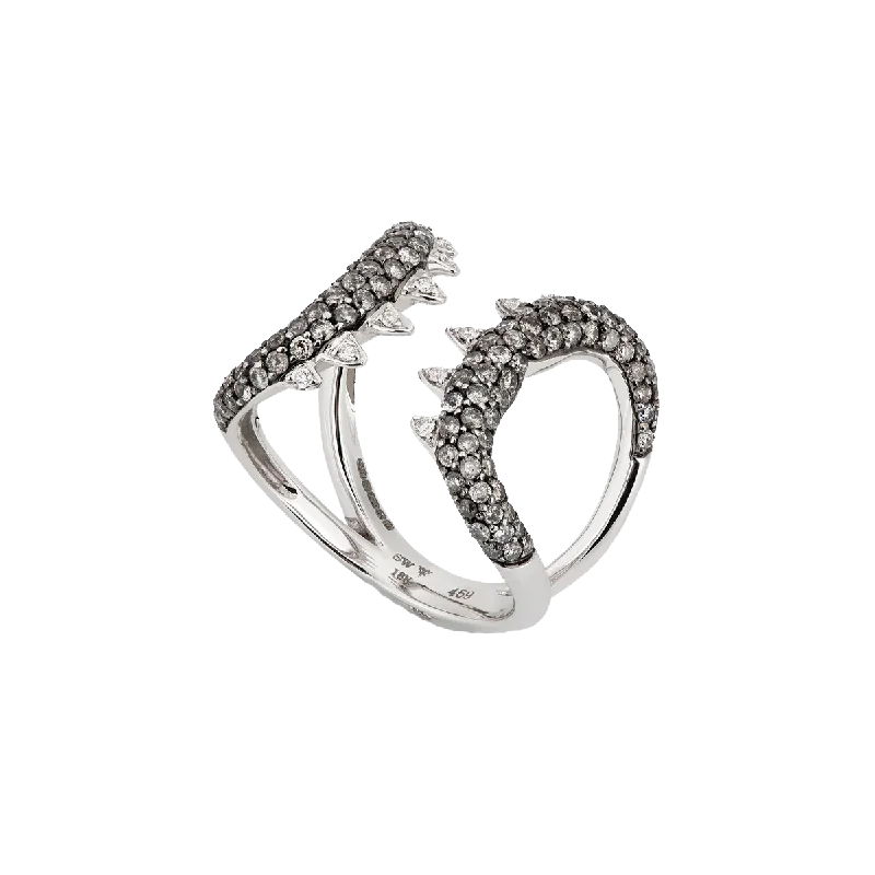 zodiac sign rings for women -Jewels Verne Shark Jaw Ring