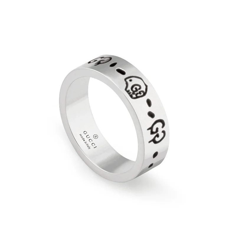 black onyx rings for women -Gucci Ghost Band