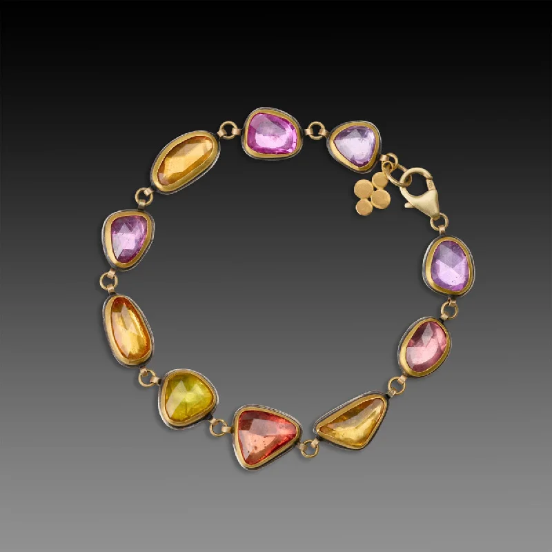 high-end bracelets for women -Rainbow Sapphire Bracelet