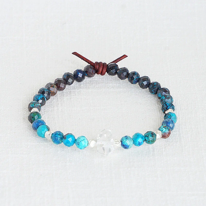 birth year bracelets for women -Soul Sister Mini Bracelet - Azurite | Gemstone Friendship Bracelet