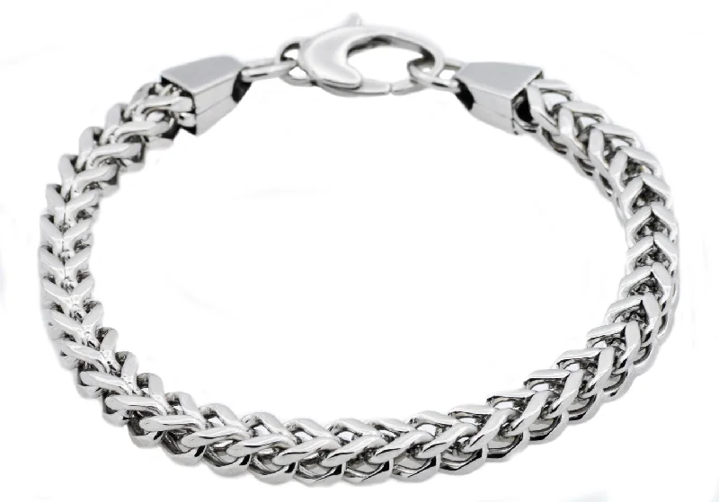 birth year bracelets for women -Mens Stainless Steel Franco Link Chain Bracelet